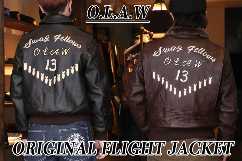 O.L.A.W - ハンドペイント A-2 レザージャケット / HAND PAINT A O.L.A.W - ハンドペイント A-2 レザージャケット / HAND PAINT A