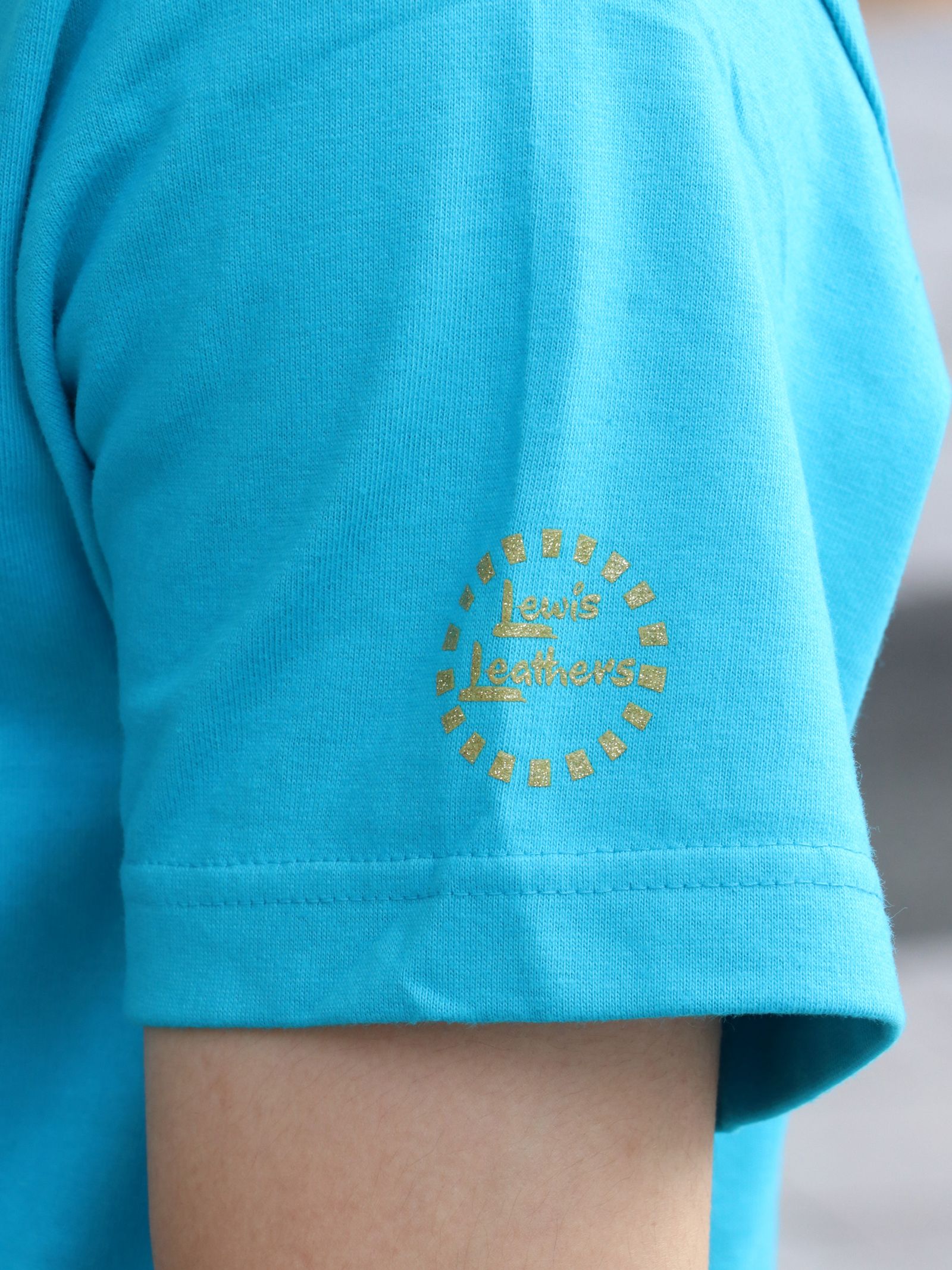EROSTIKA × LEWIS LEATHERS "vol.1" S/S T-SHIRTS (TURQUOISE BLUE)