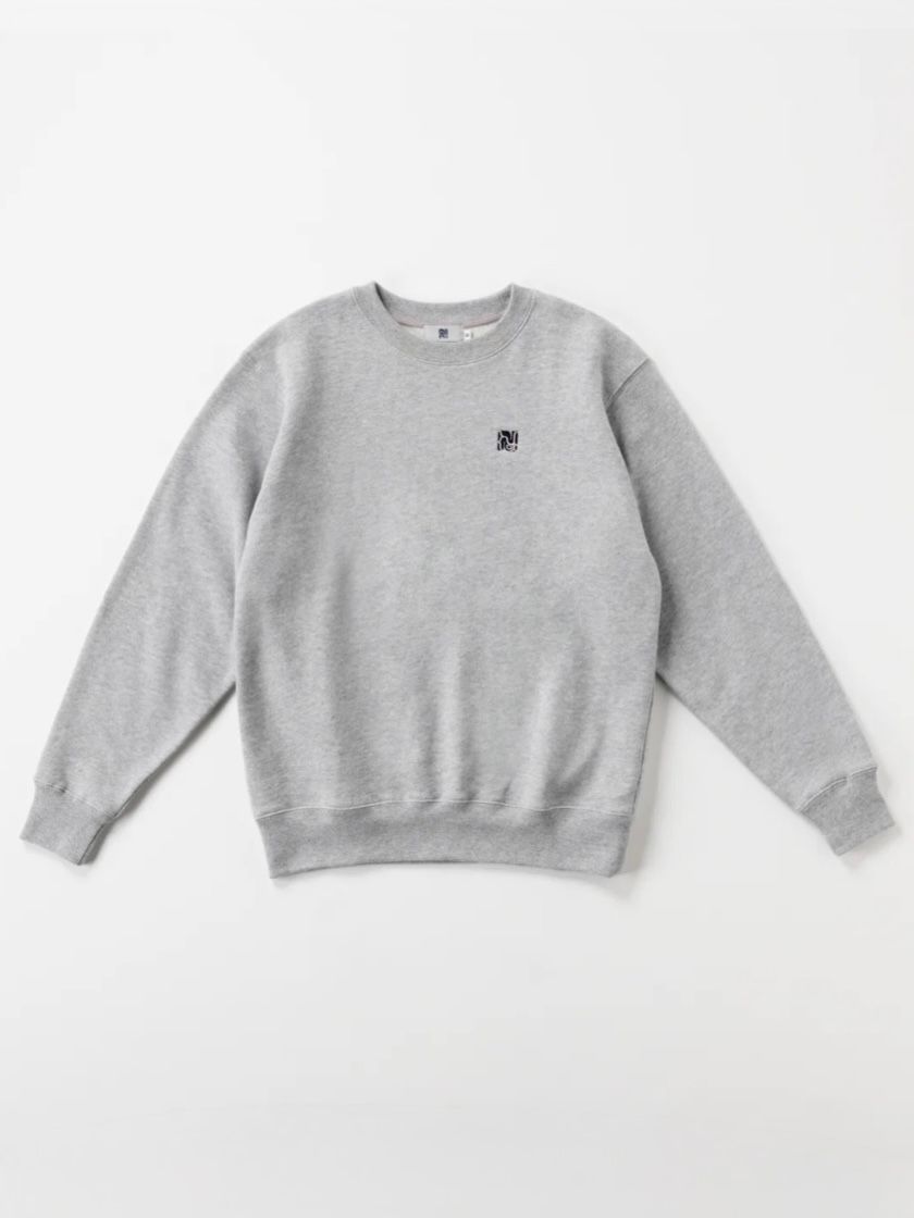 ワンポイント刺繍スウェット/ NIBUTANI WORKS logo / (GRAY)