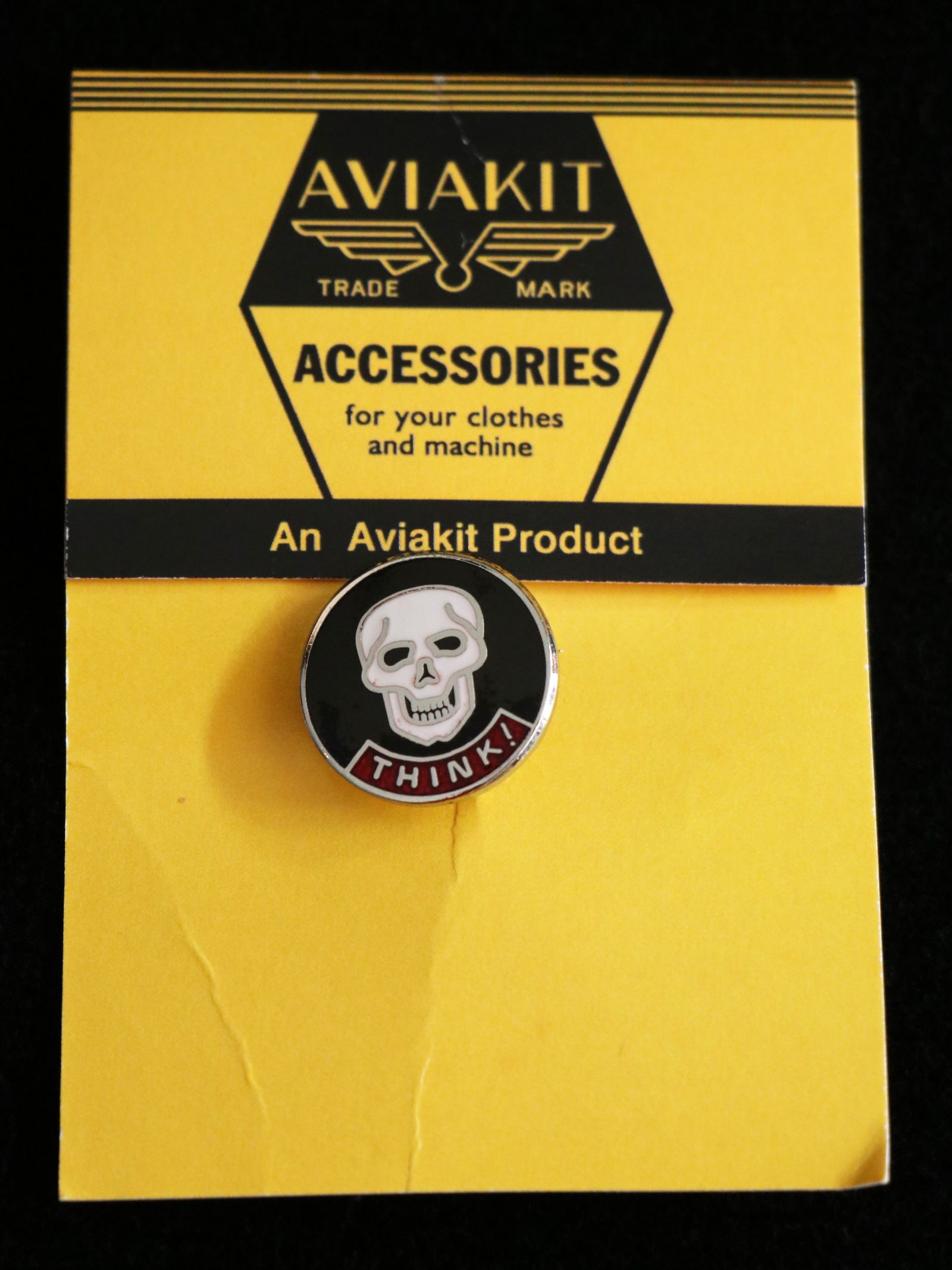 "THINK! SKULL" BADGE