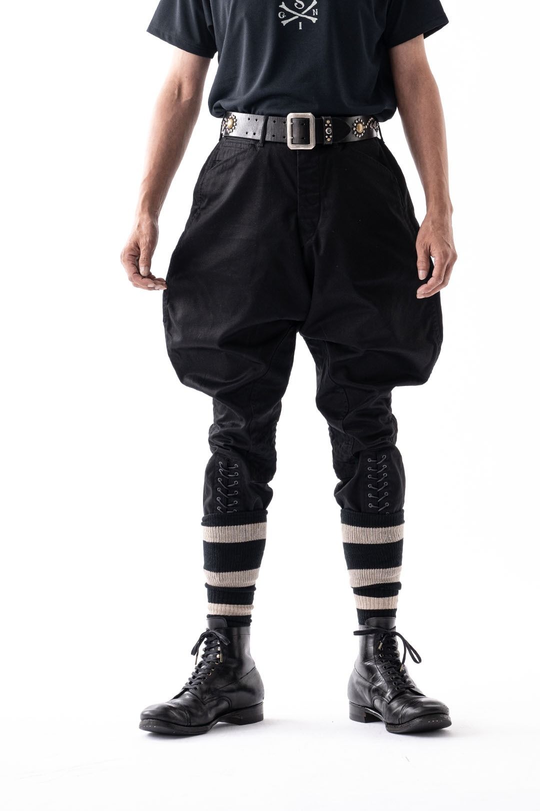 BLACK CHINO SHERIFF BREECHES (MIDNIGHT BLACK)