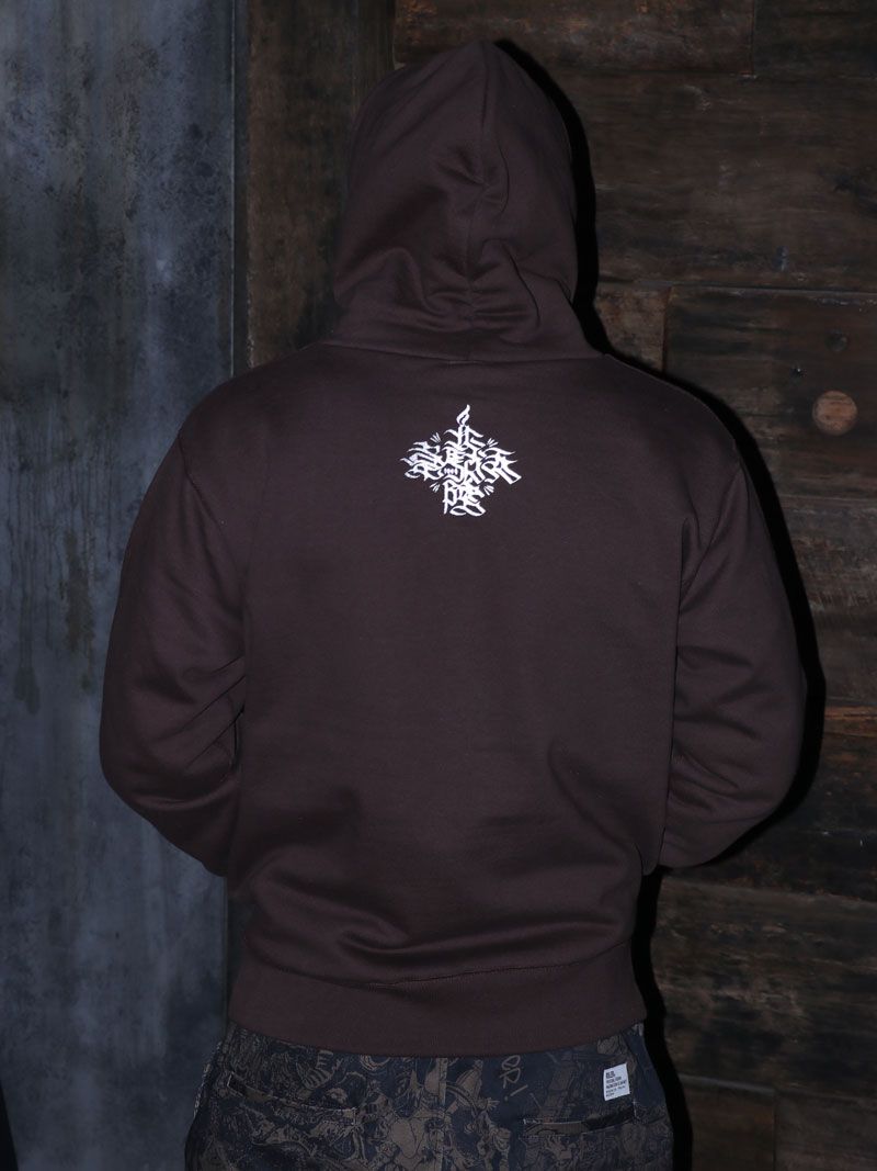 MOZYSKEY×SKANDA "疾風迅雷" PARKA (BROWN) / 別注パーカー (ブラウン)