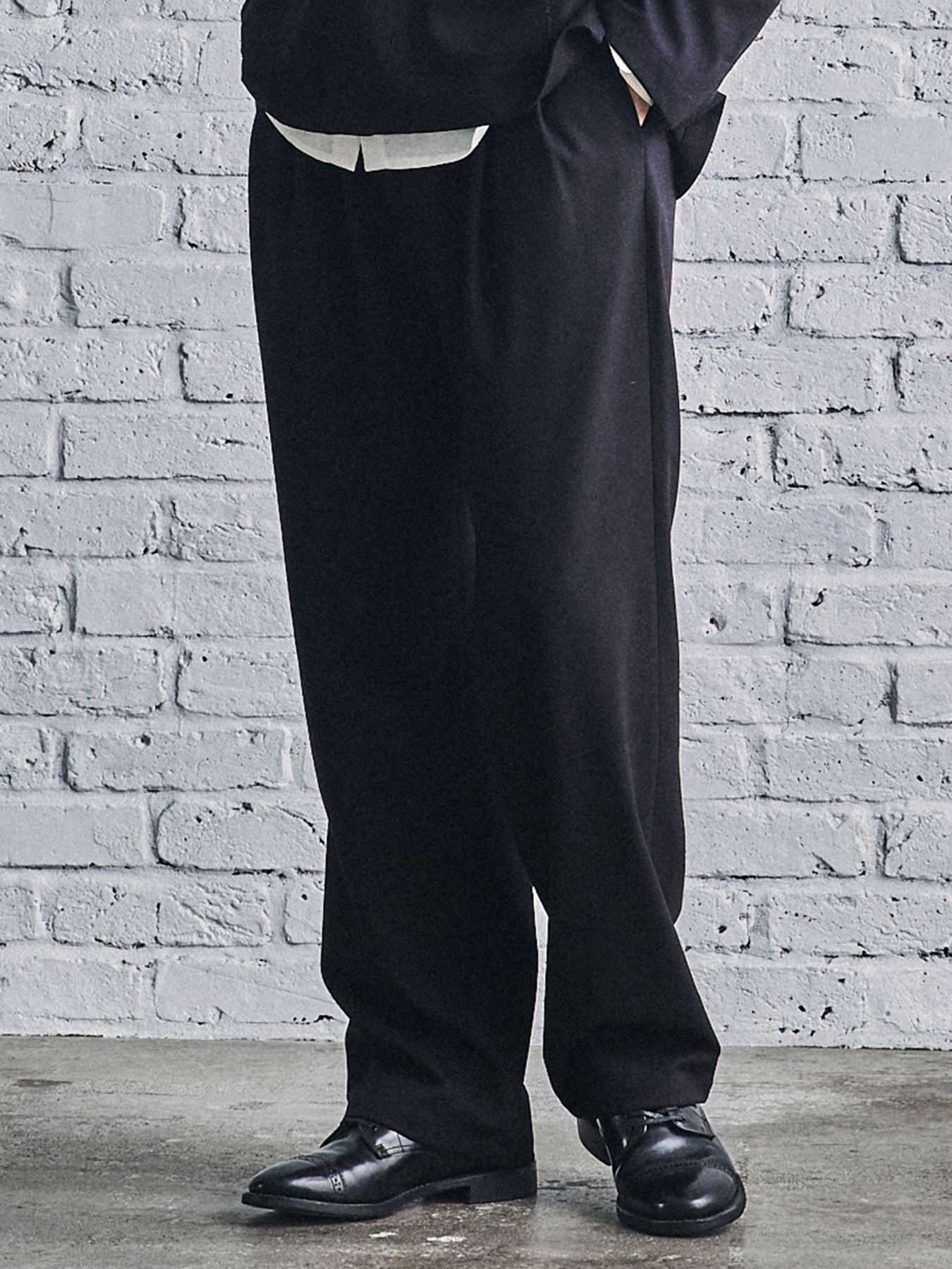 ワイド スラックス / WIDE SLACKS (BLACK)