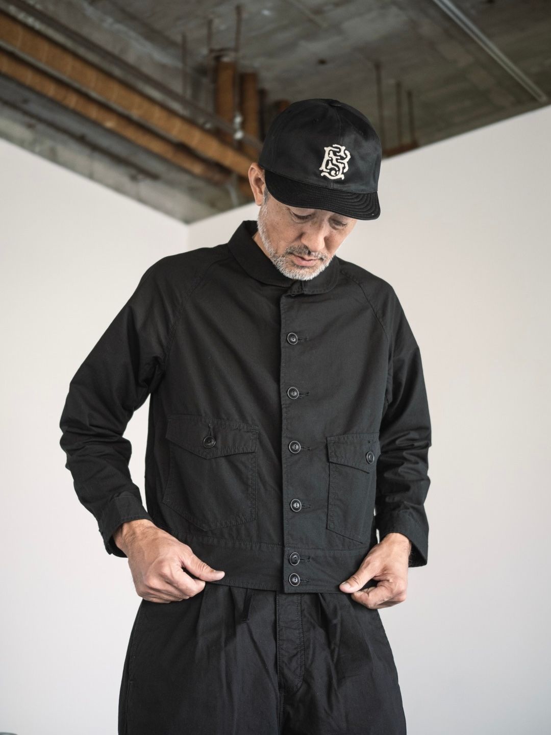 BS TRUCKER CAP (BLACK CHINO)