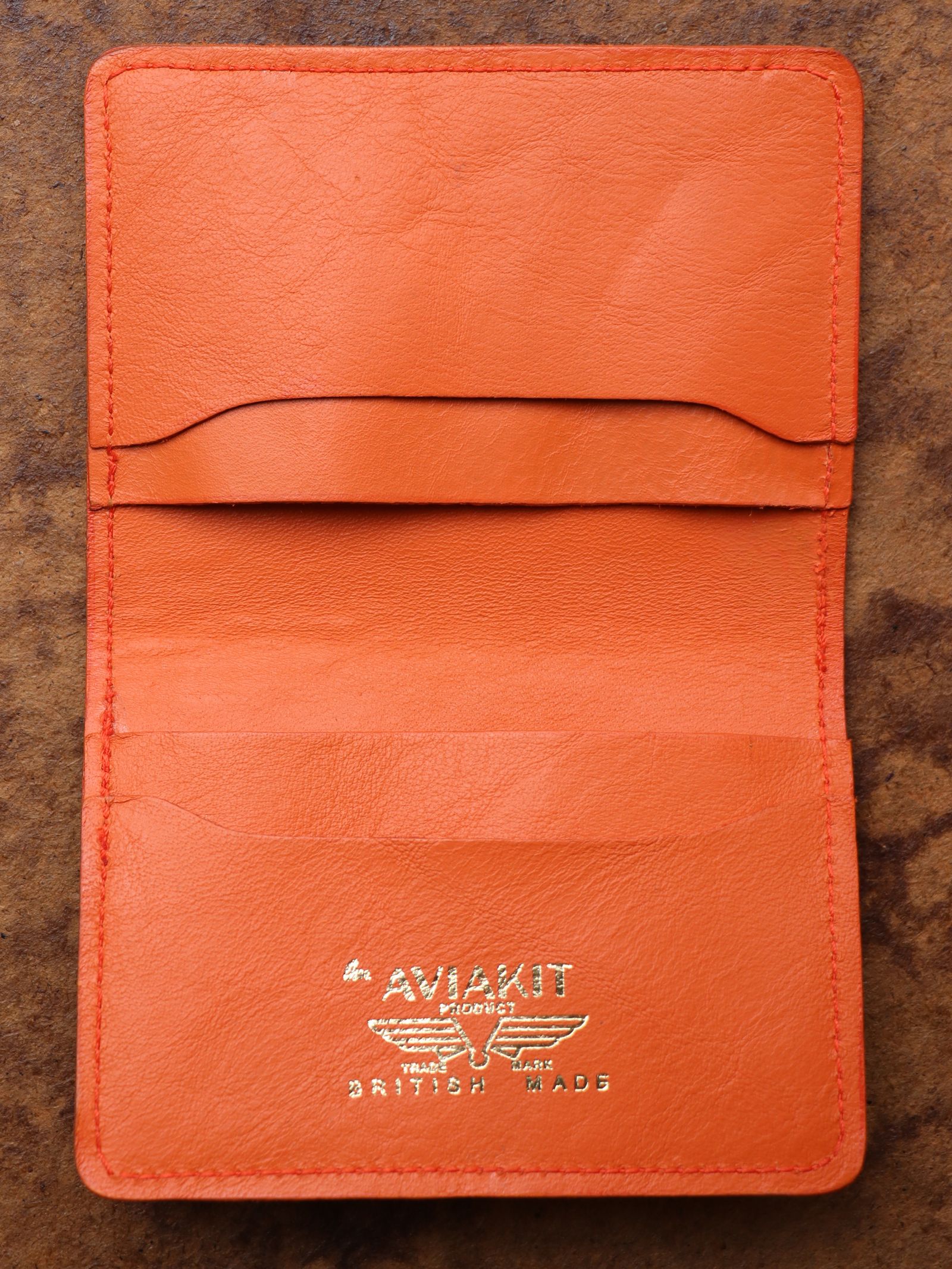 LEWIS LEATHERS CARD CASE (ORANGE)