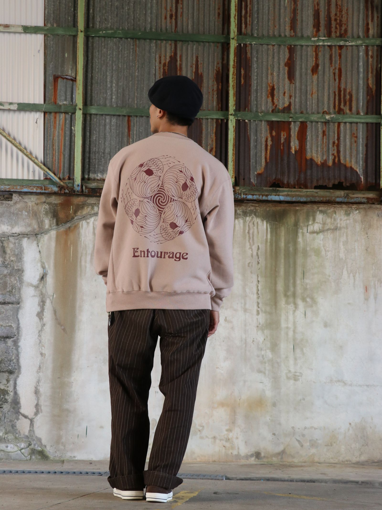 Entourage 12OZ CREW NECK SWEAT (SMOKE PINK)