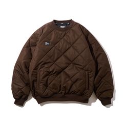 QUILTED PULLOVER (BROWN)