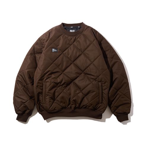 QUILTED PULLOVER (BROWN)