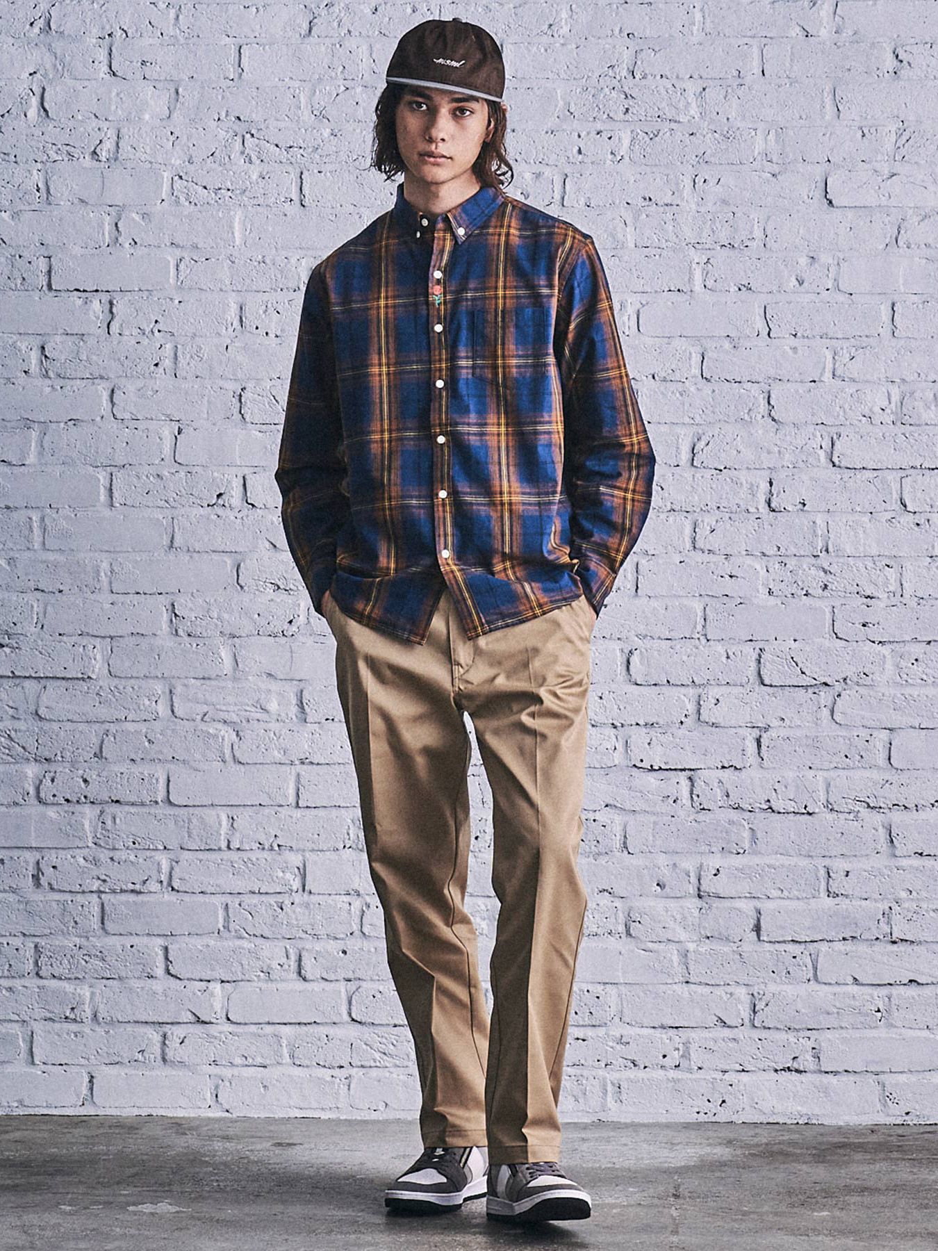 チェック ボタンダウンシャツ / CHECK B.D SHIRT (BULE)