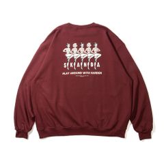 【限定発売】SKANDA LTD.W-NAME CP 9OZ.SWAETSHIRT (BURGUNDY)