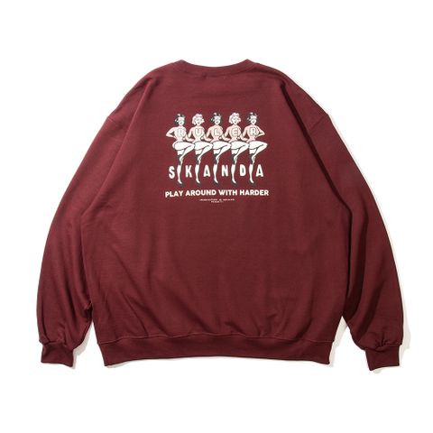 【限定発売】SKANDA LTD.W-NAME CP 9OZ.SWAETSHIRT (BURGUNDY)