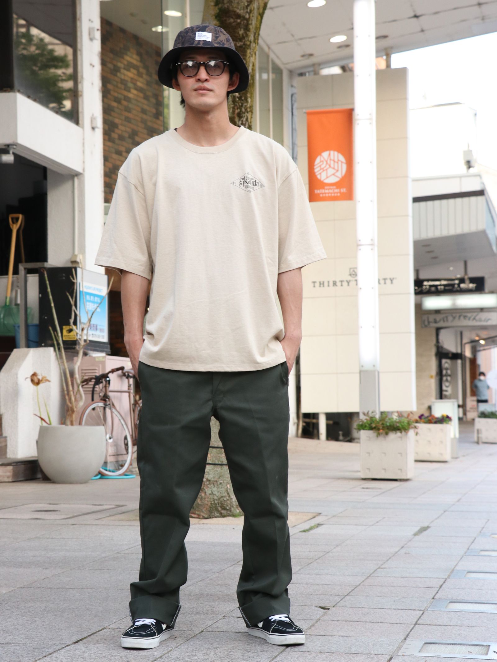 SKANDAオリジナルドラゴンビッグTシャツ (サンド) / SKANDAORIGNAL DRAGON BIG T-SHIRT (SAND)