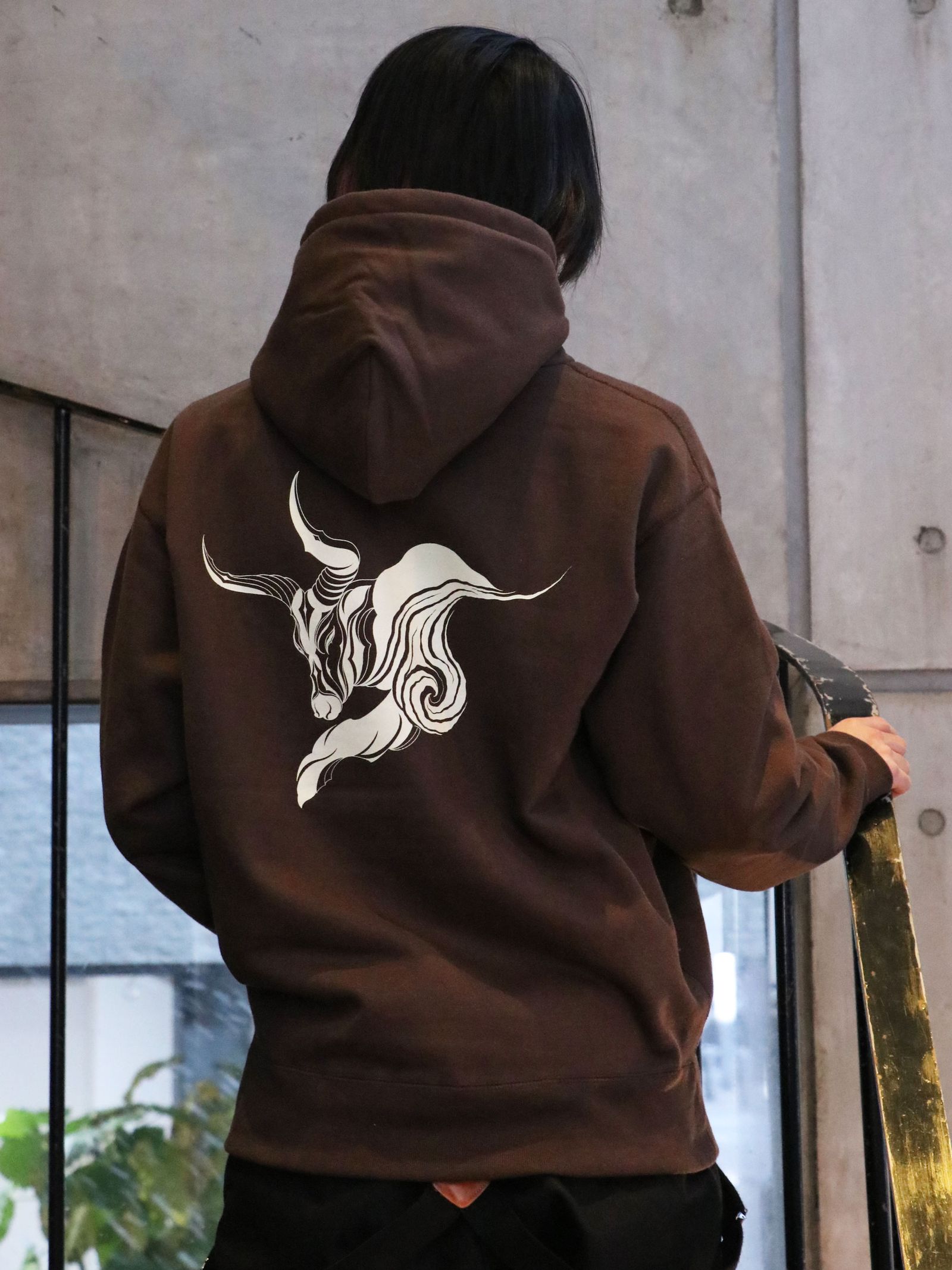 "Year of the ox"オリジナルヘビーオンスパーカー(ブラウン) / "Year of the ox"  ORIGNAL HEAVY OZ PULLOVER (BROWN)