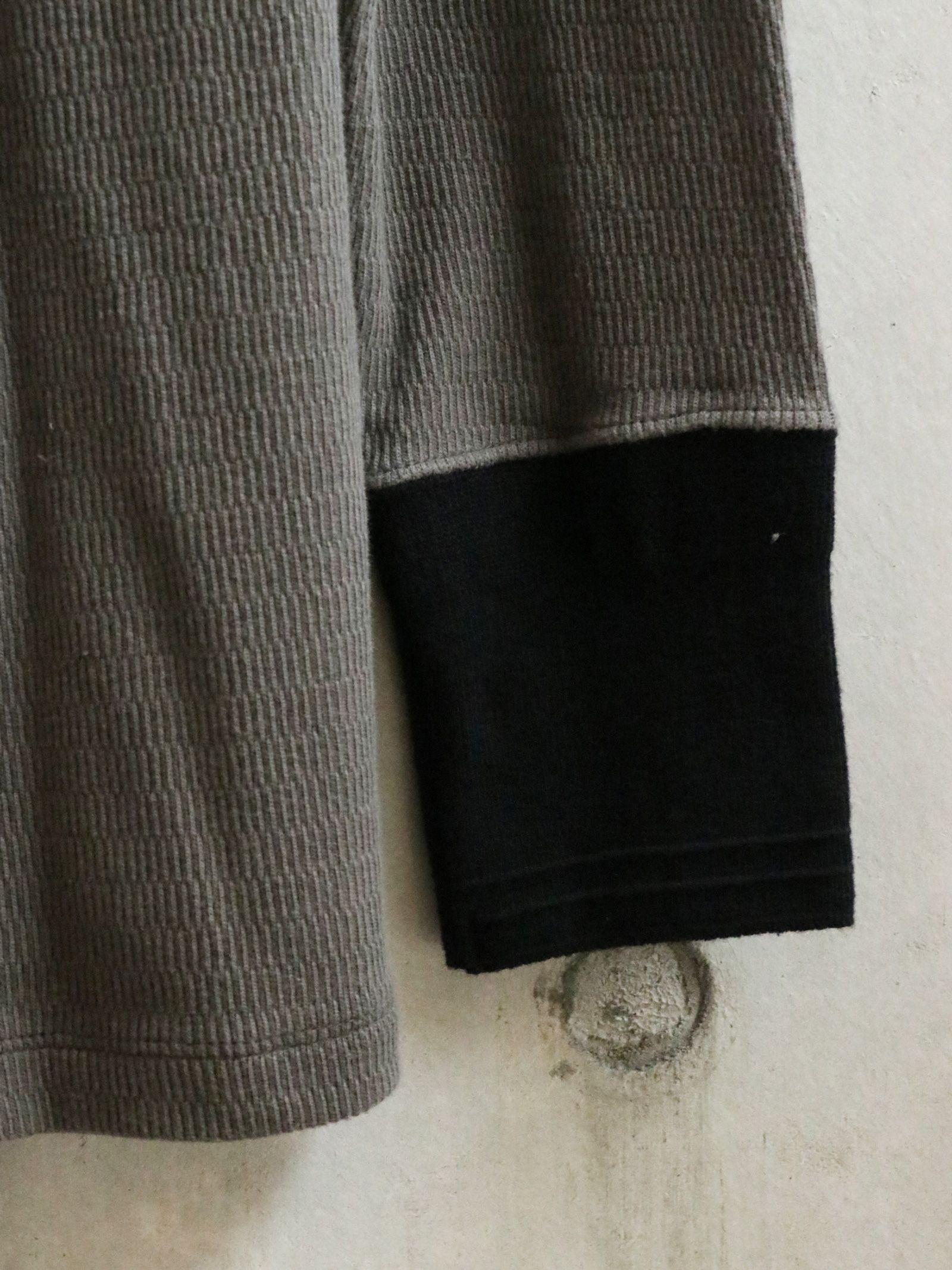AVIAKIT WAFFLE T-SHIRTS (BLACK×GRAY)
