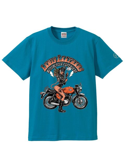 EROSTIKA × LEWIS LEATHERS "vol.1" S/S T-SHIRTS (TURQUOISE BLUE)