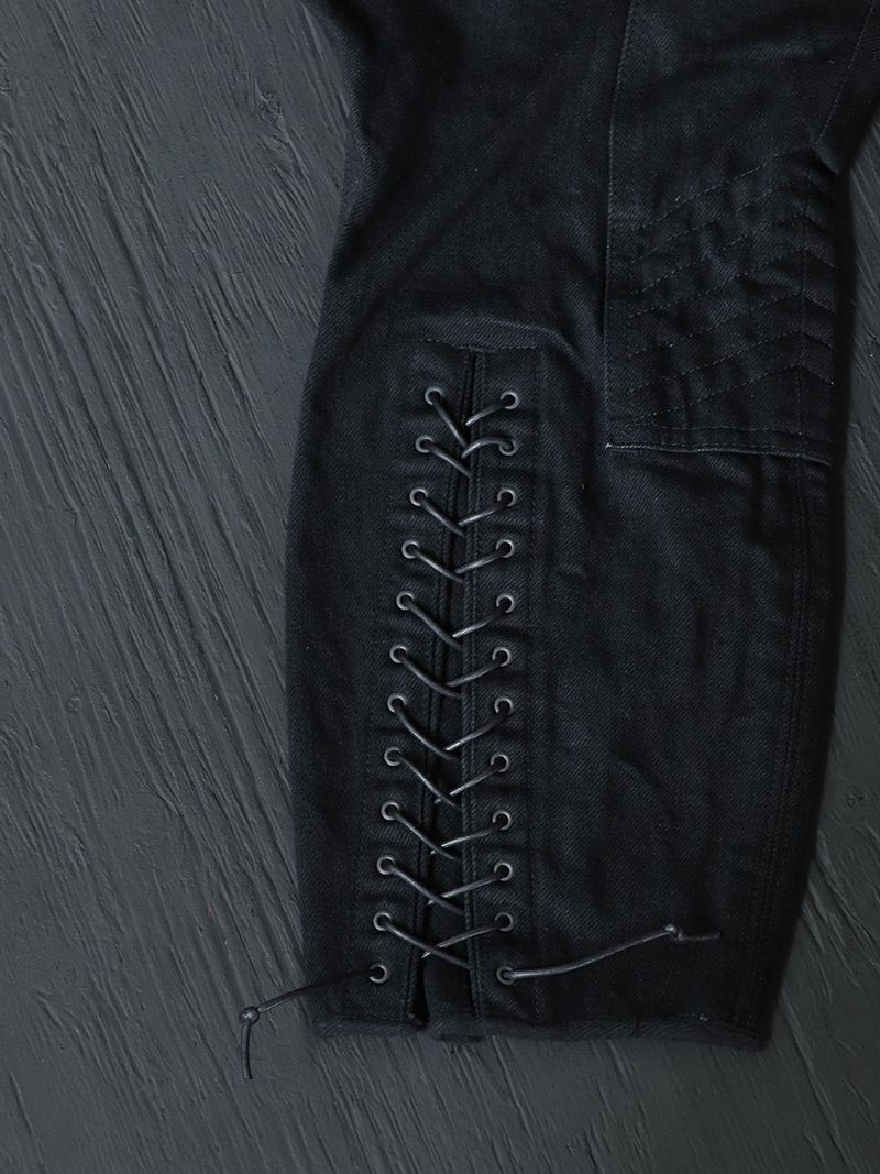 BLACK DENIM SHERIFF BREECHES (DEEP BLACK)