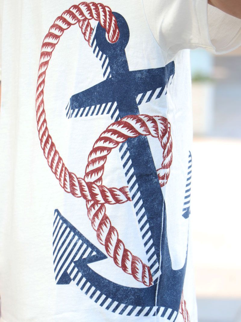 NAUTICAL ANCHOR S/S T-SHIRTS (WHITE)