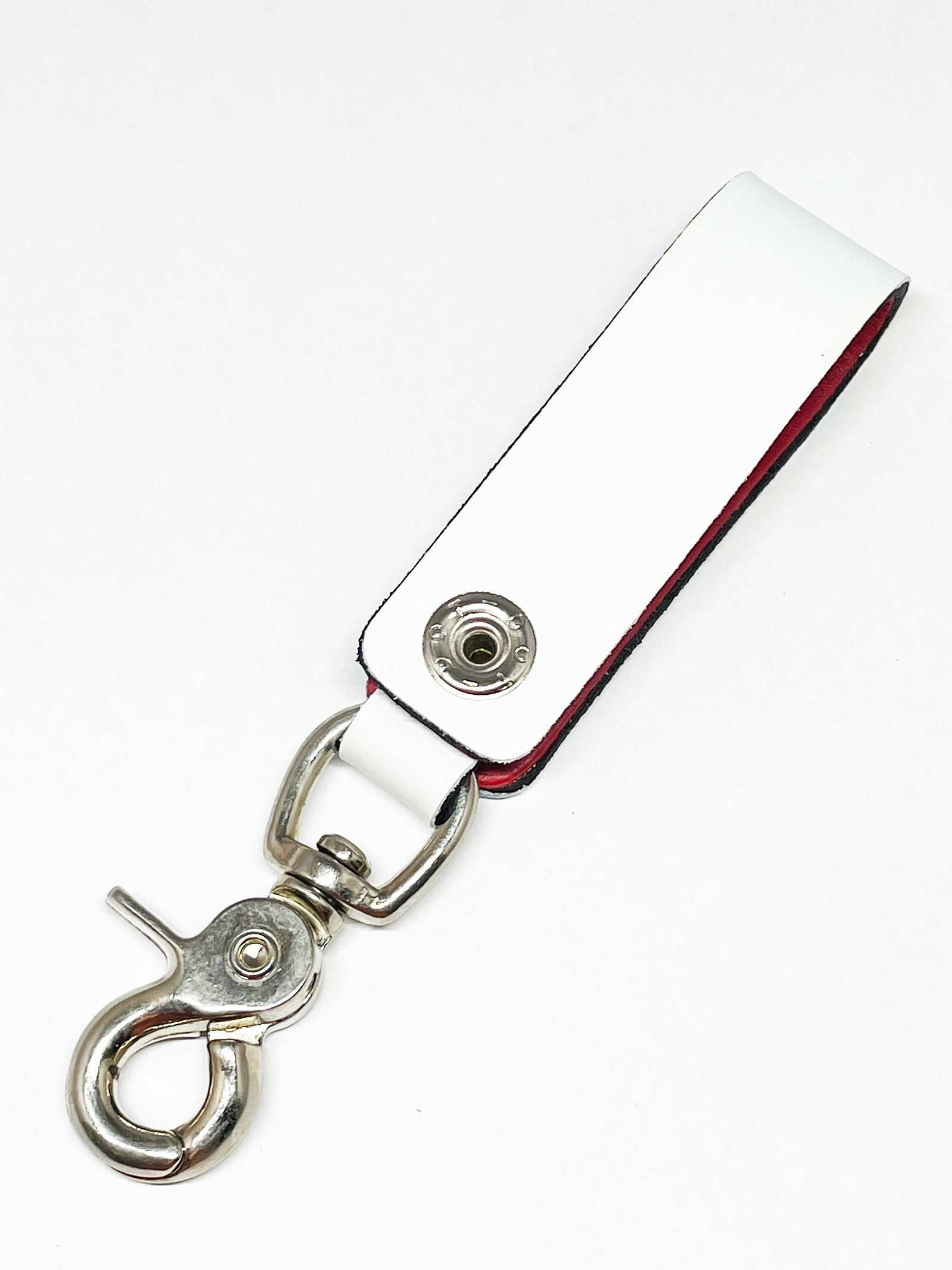 LEWIS LEATHERS BELT LOOP KEYRING Mk2 (WHITE)