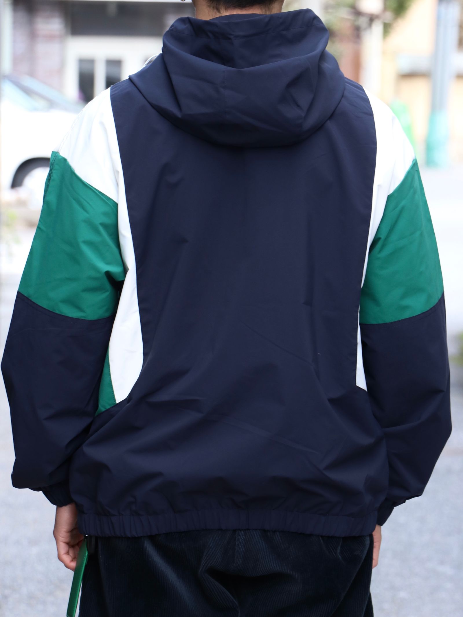 NYLON ANORAK (NAVYxGREENxWHITE)