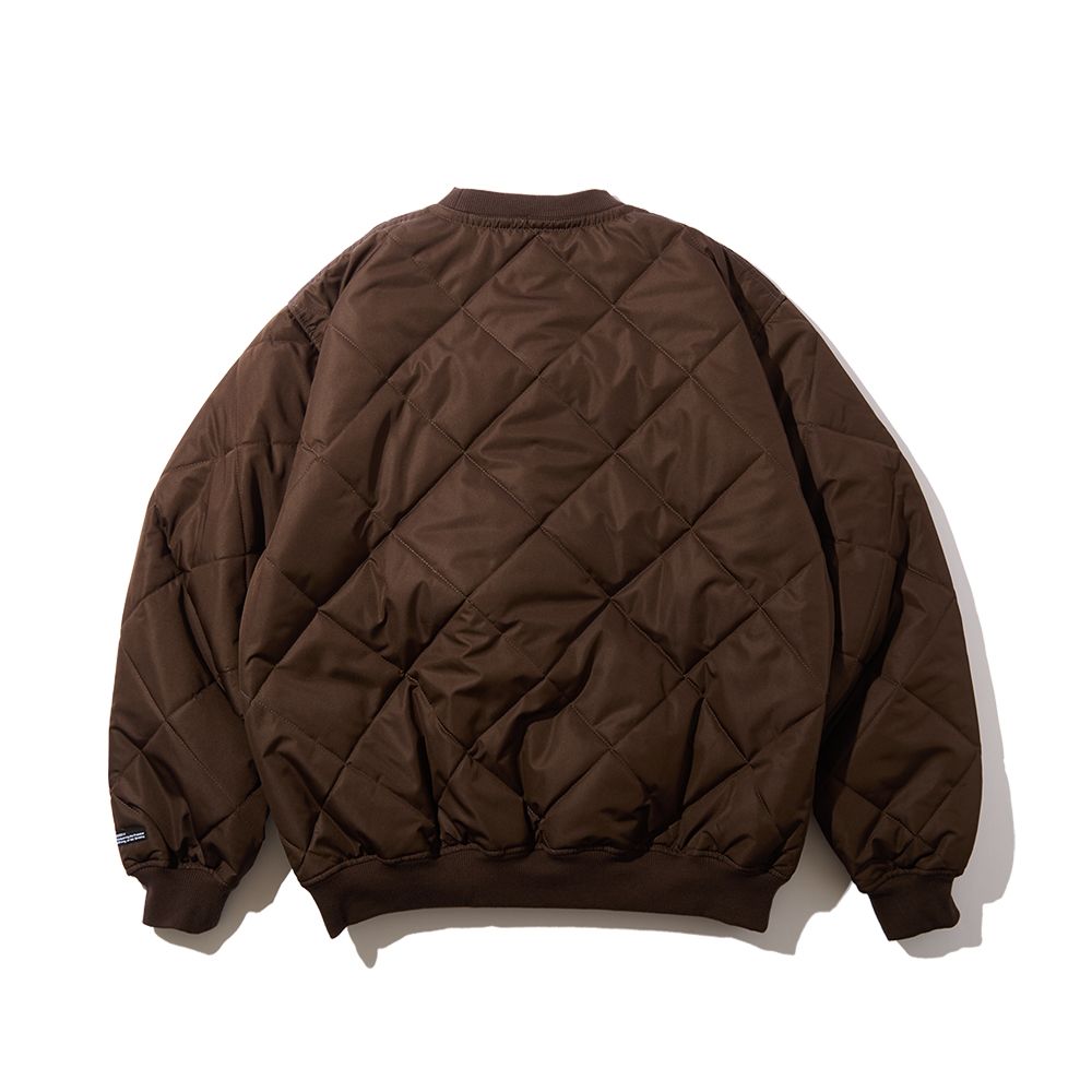 QUILTED PULLOVER (BROWN)