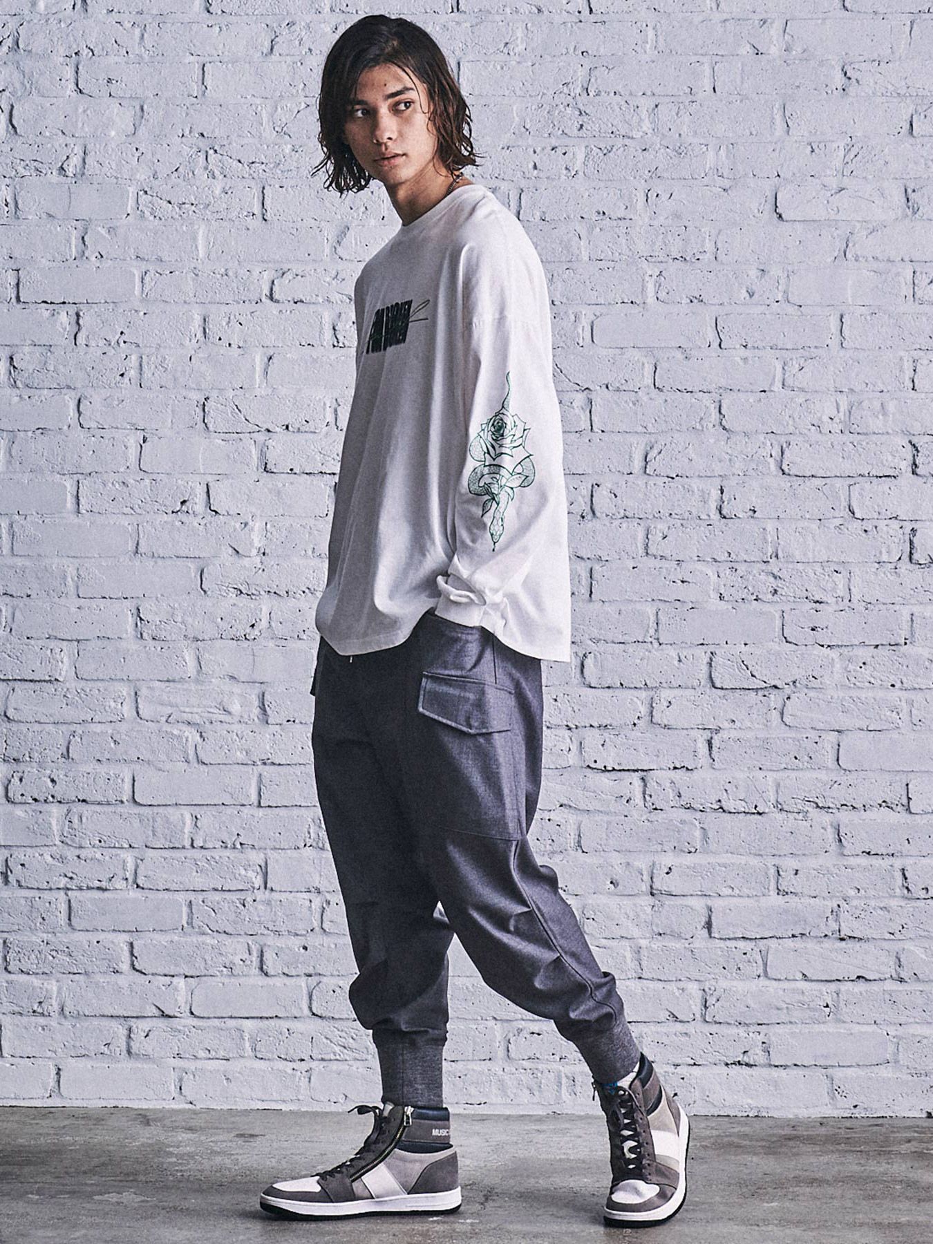 ウールカーゴパンツ / WOOL CARGO PANTS (CHARCOAL GRAY)