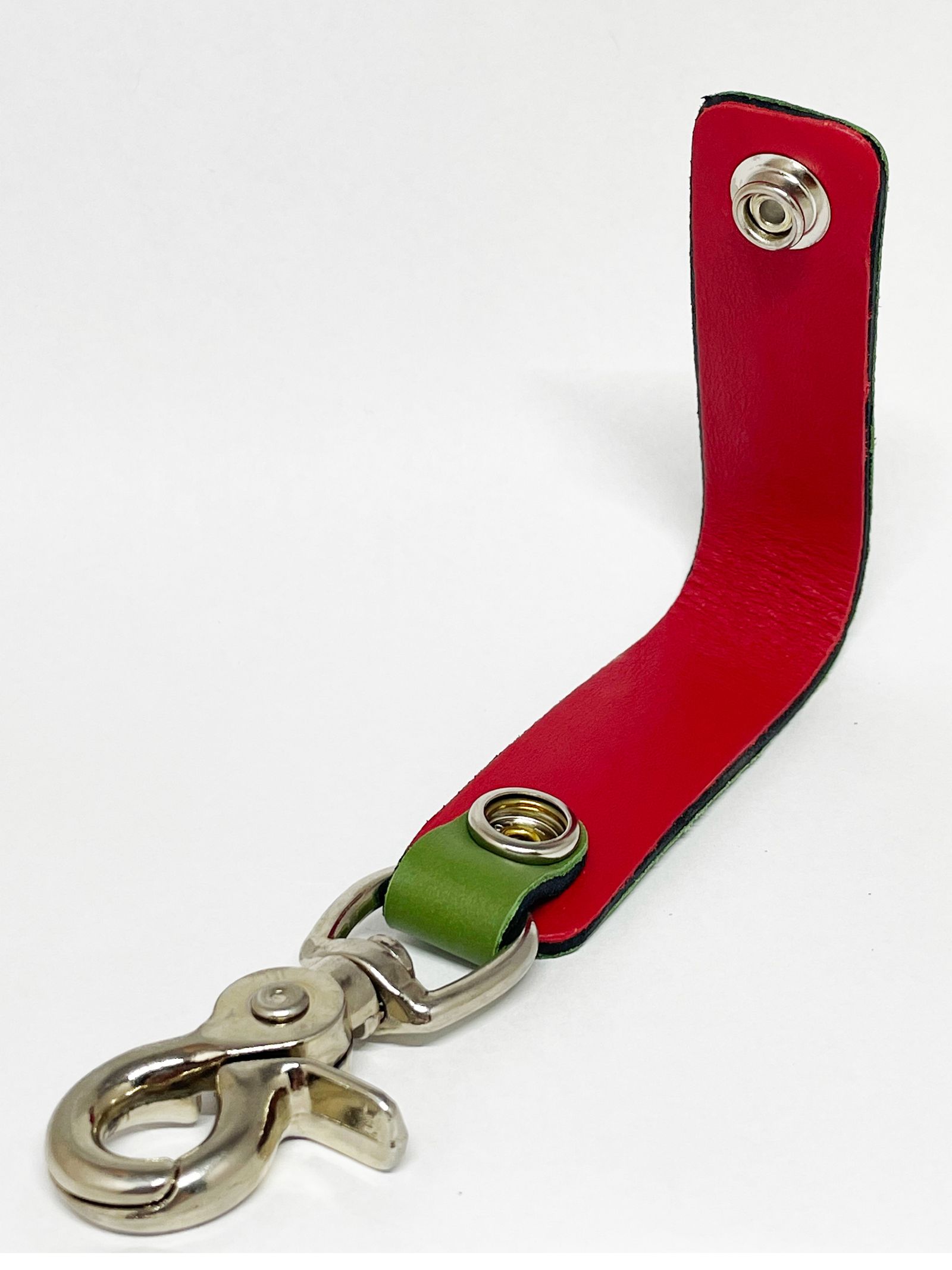 LEWIS LEATHERS BELT LOOP KEYRING Mk2 (APPLE GREEN)