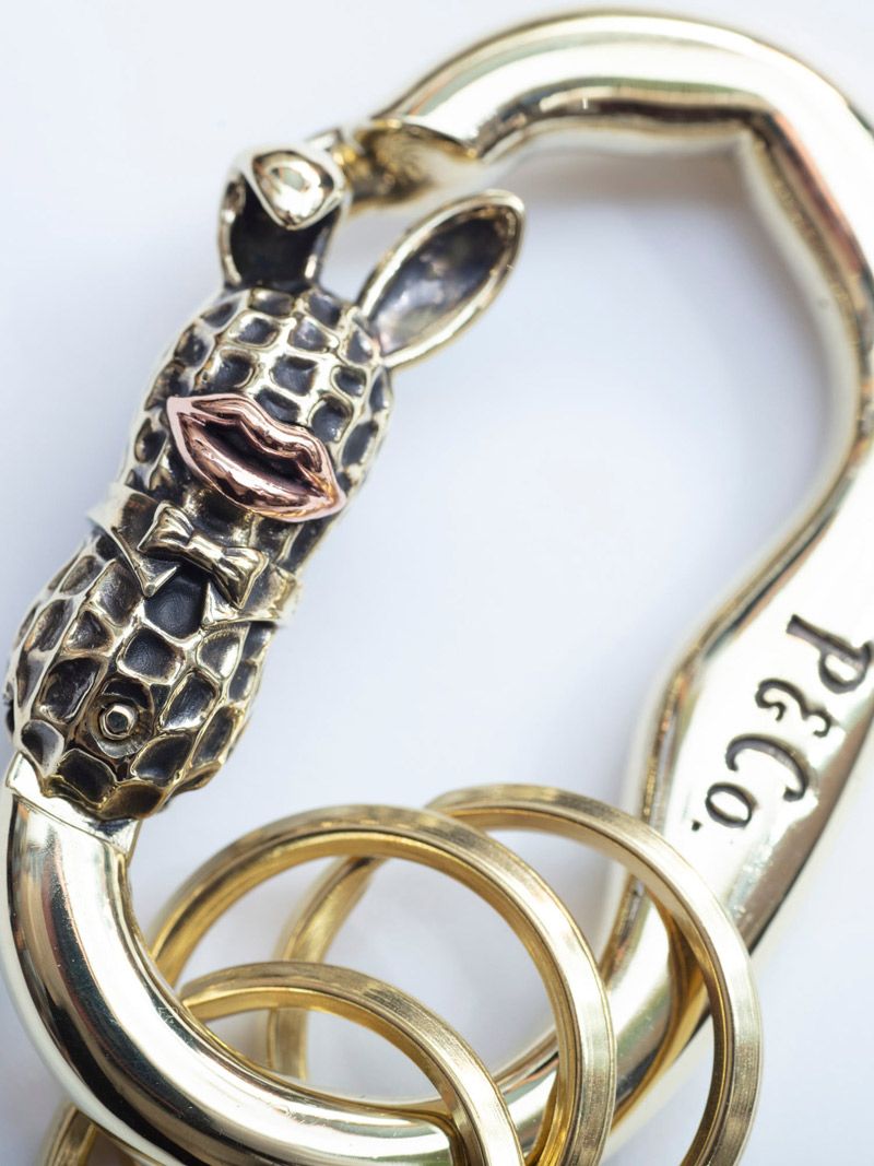 CARABINER BUNNY PEANUTS (BRASSxCOPPER)