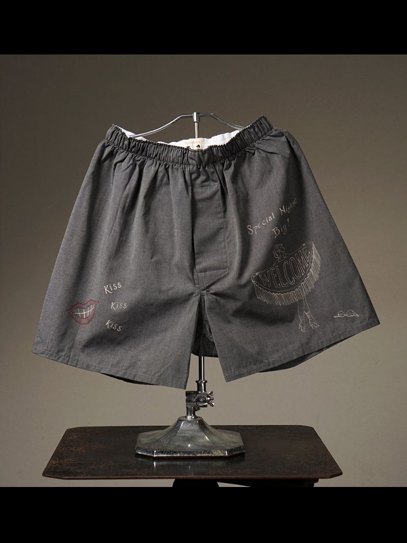 STANDARD BOXER SHORTS "PANTY MESSAGE SPECIAL NIGHTS!" (BLACK)