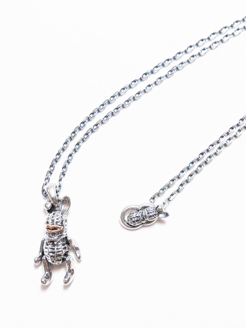 PEANUTS & CO. - TEDDY BUNNYPEANUTS (SILVER×K10) + SILVER CHAIN 60CM. ROUND  | SKANDA