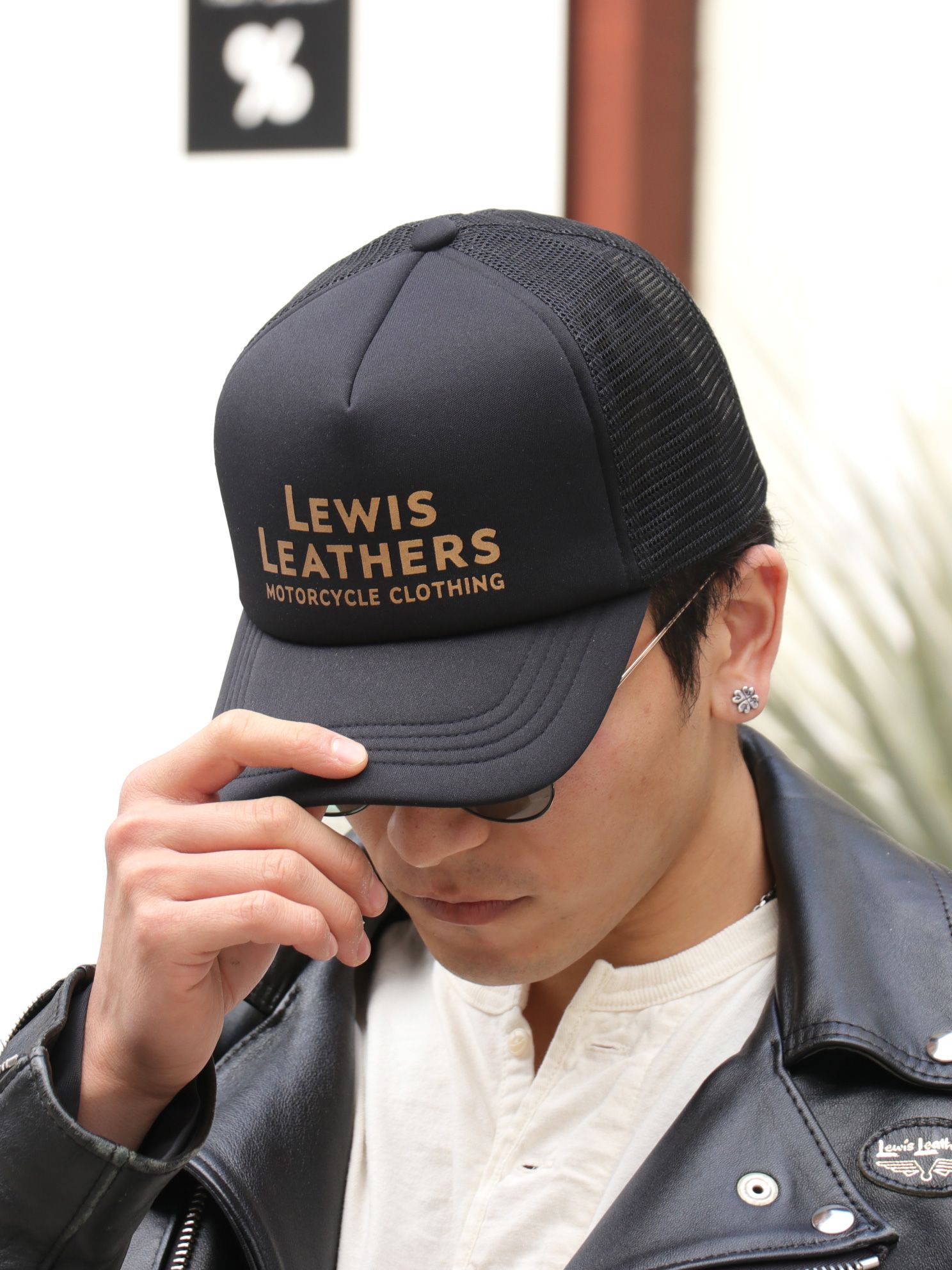 Lewis Leathers - 【即日発送可能】LEWIS LEATHERS MESH CAP (BLACK 