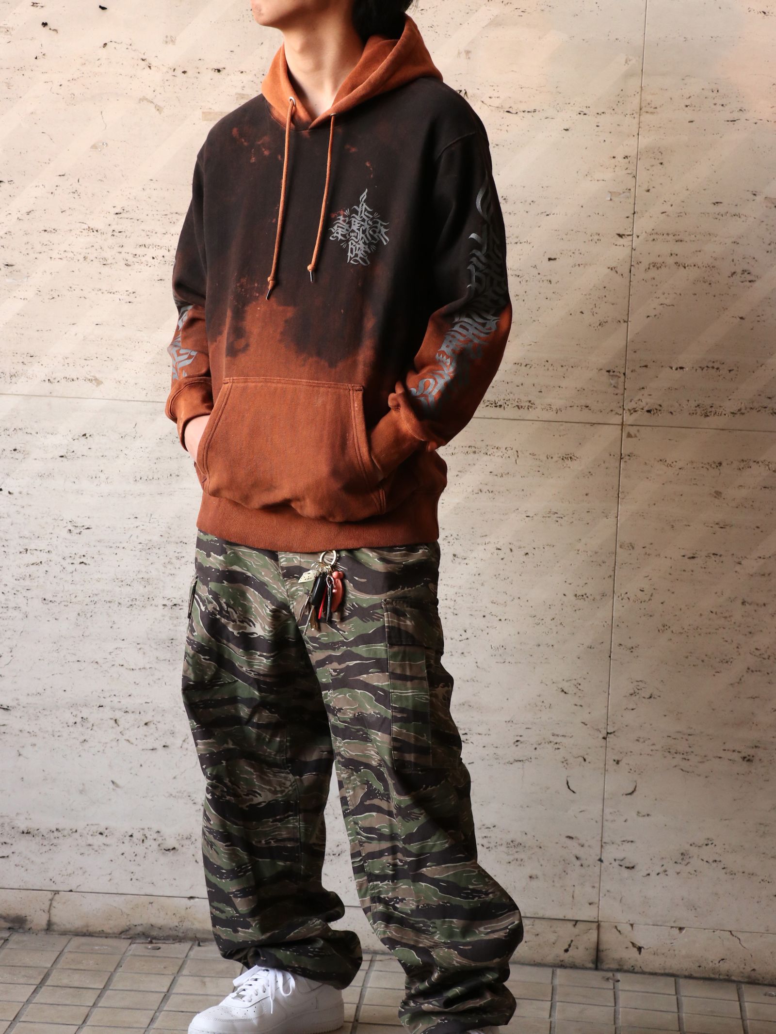オリジナルヘビーオンスブリーチパーカー(ブラック) / ORIGNAL HEAVY OZ BLEACH PARKA (BLACK)