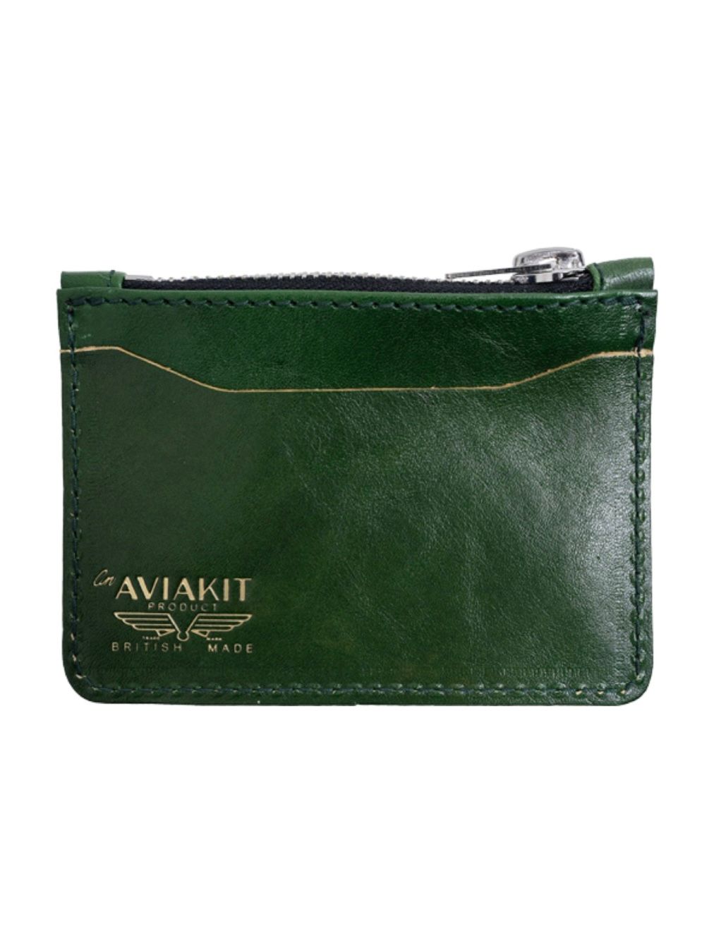 COIN WALLET (GREEN WITH BLACK ZIP)