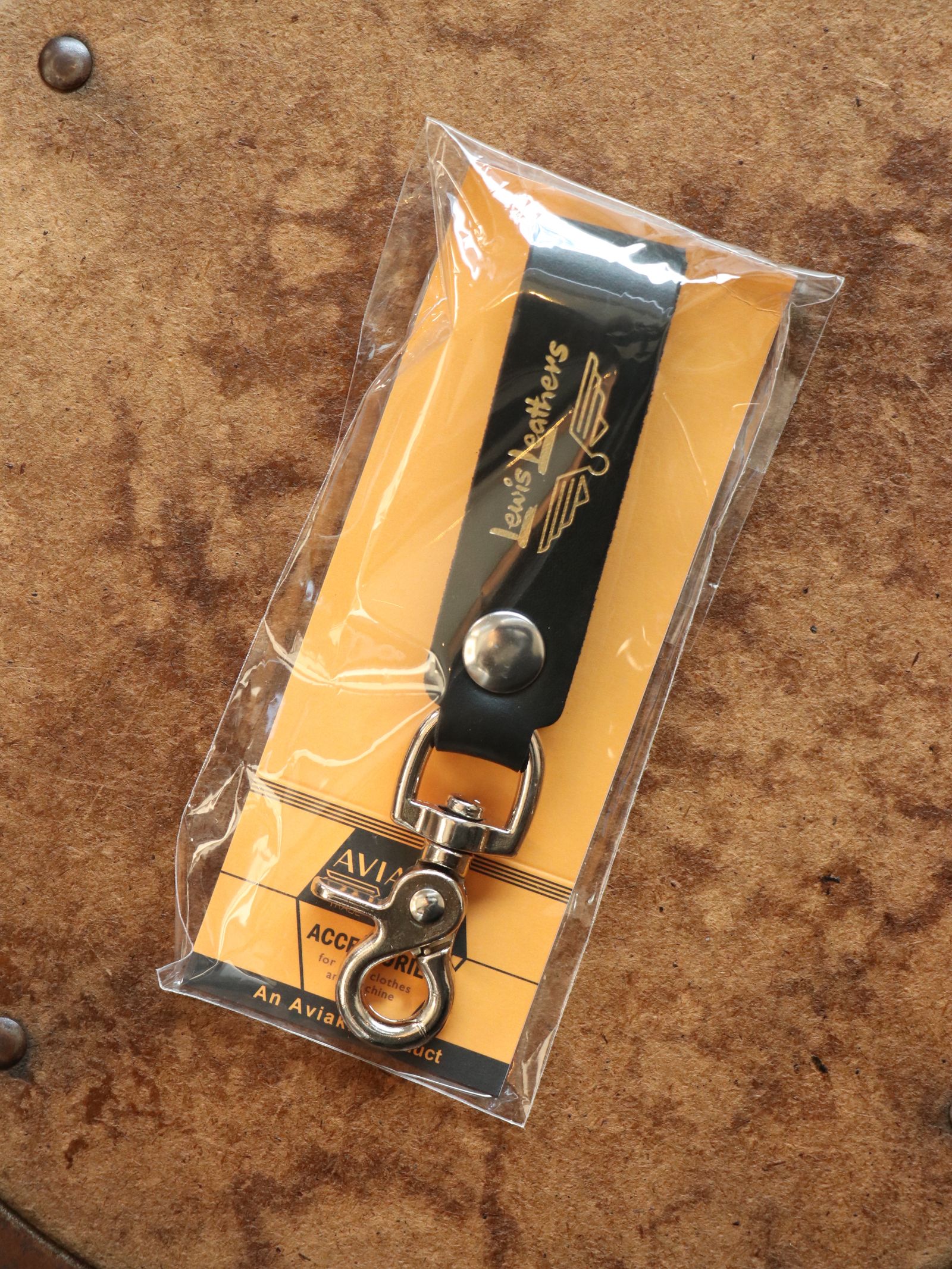 【限定発売】LEWIS LEATHERS BELT LOOP KEYRING MK2 (BLACK×BLACK)