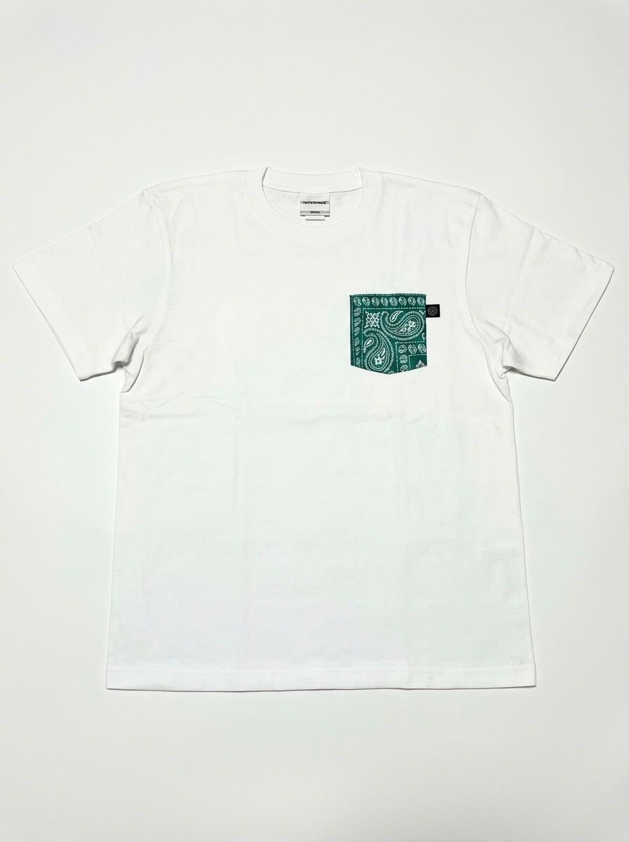 PAISLEY P/K TEE (WHT×GRN)