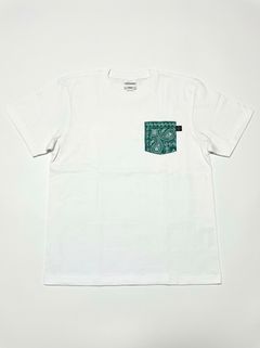 PAISLEY P/K TEE (WHT×GRN)