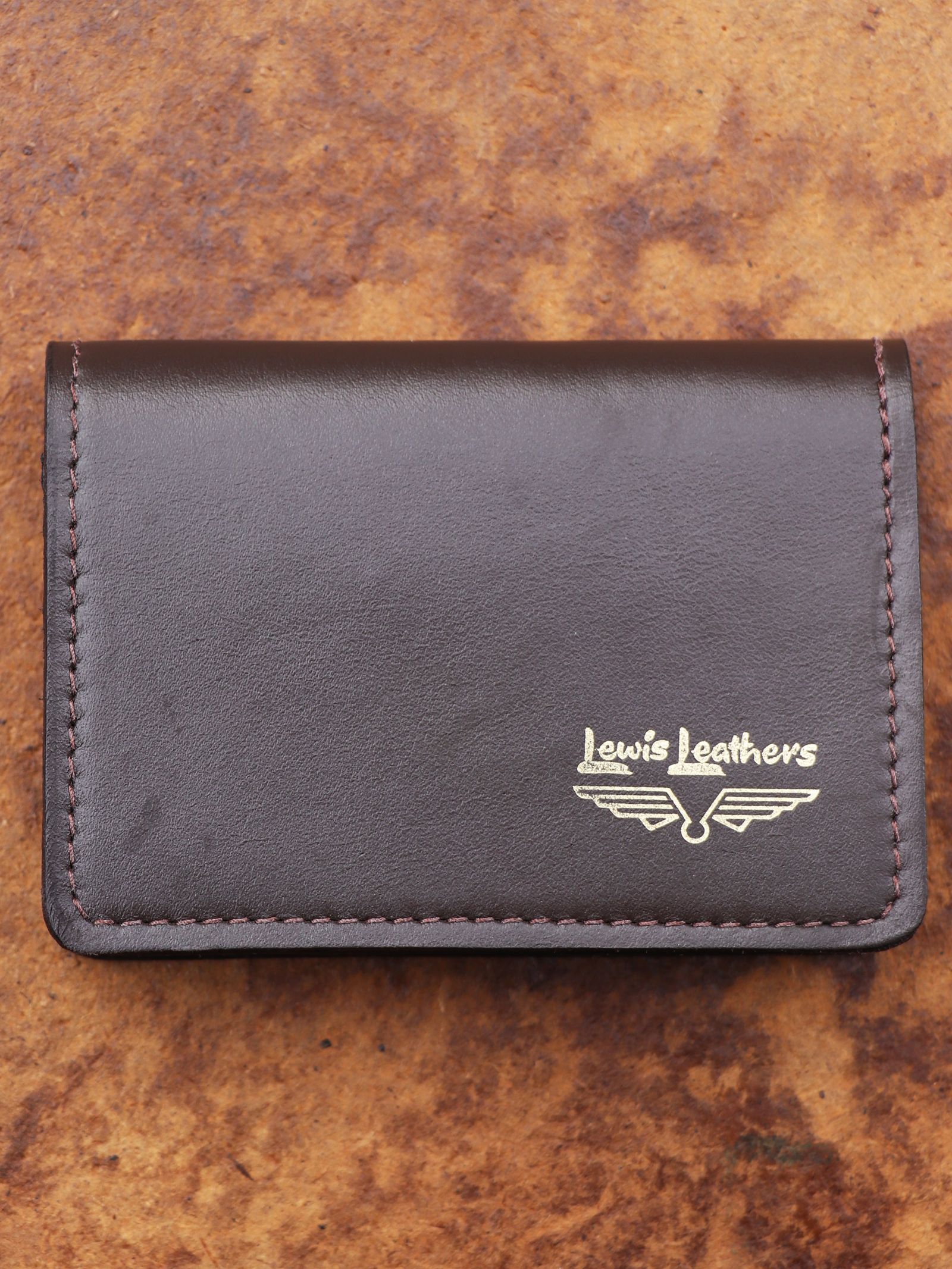 Lewis Leathers - カードケース (ブラウン) / CARD CASE (BROWN) | SKANDA