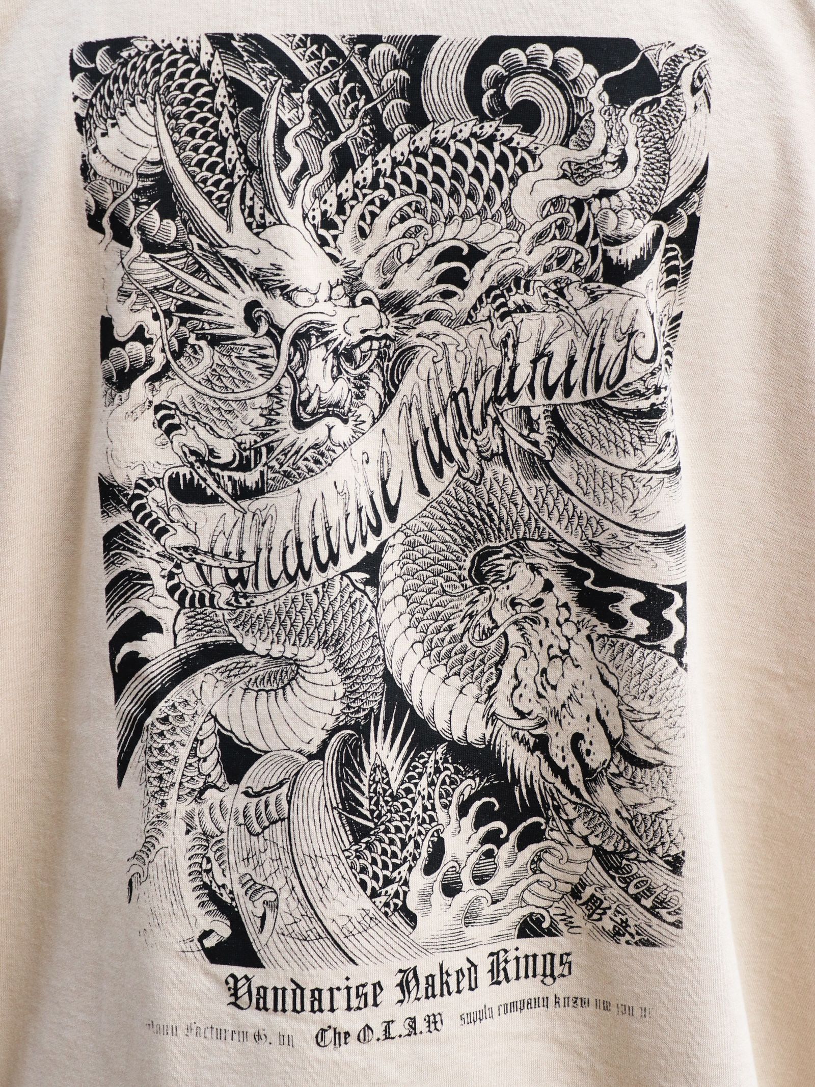 SKANDAオリジナルドラゴンビッグTシャツ (サンド) / SKANDAORIGNAL DRAGON BIG T-SHIRT (SAND)
