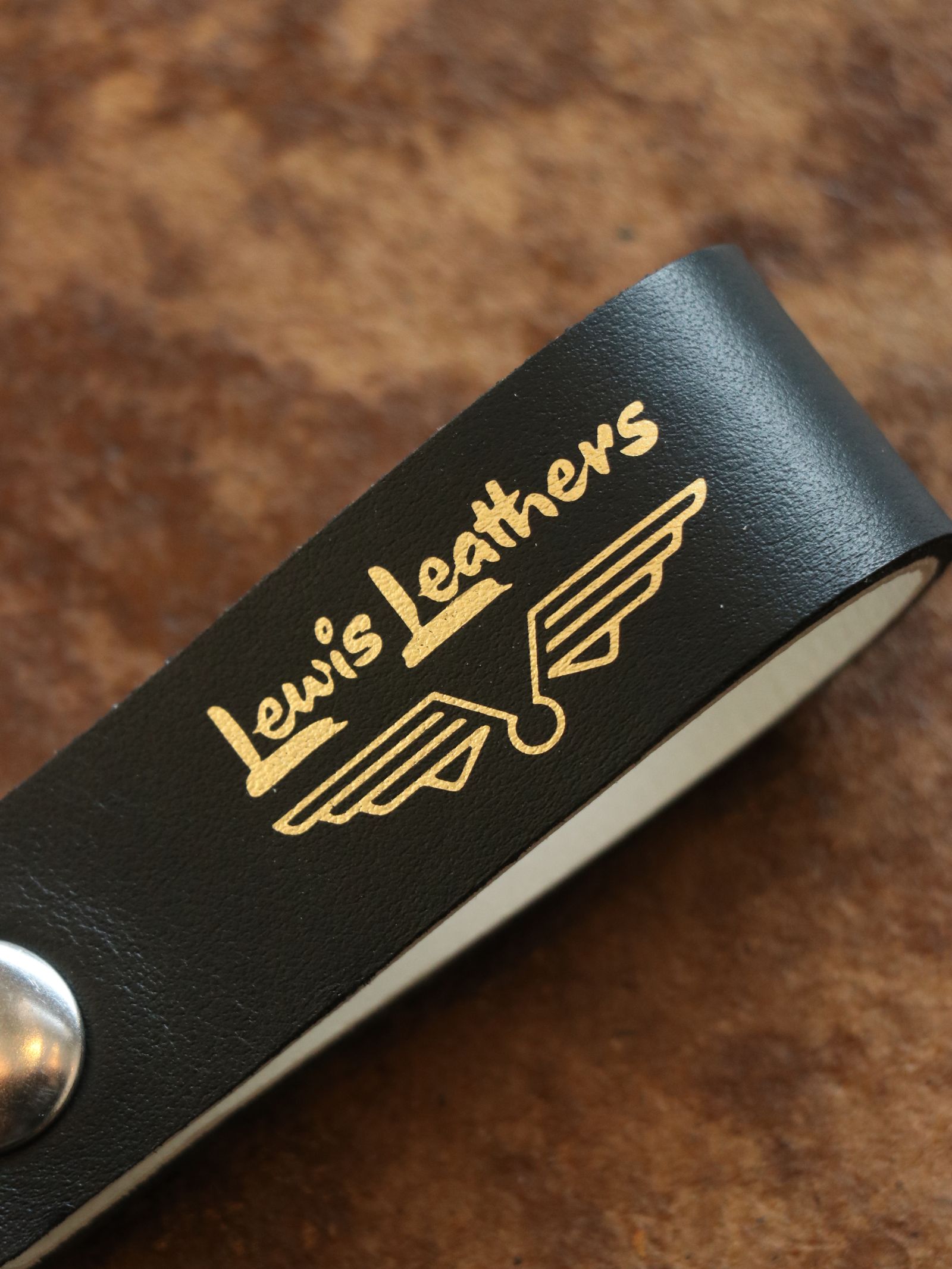 【限定発売】LEWIS LEATHERS BELT LOOP KEYRING MK2 (BLACK×WHITE)