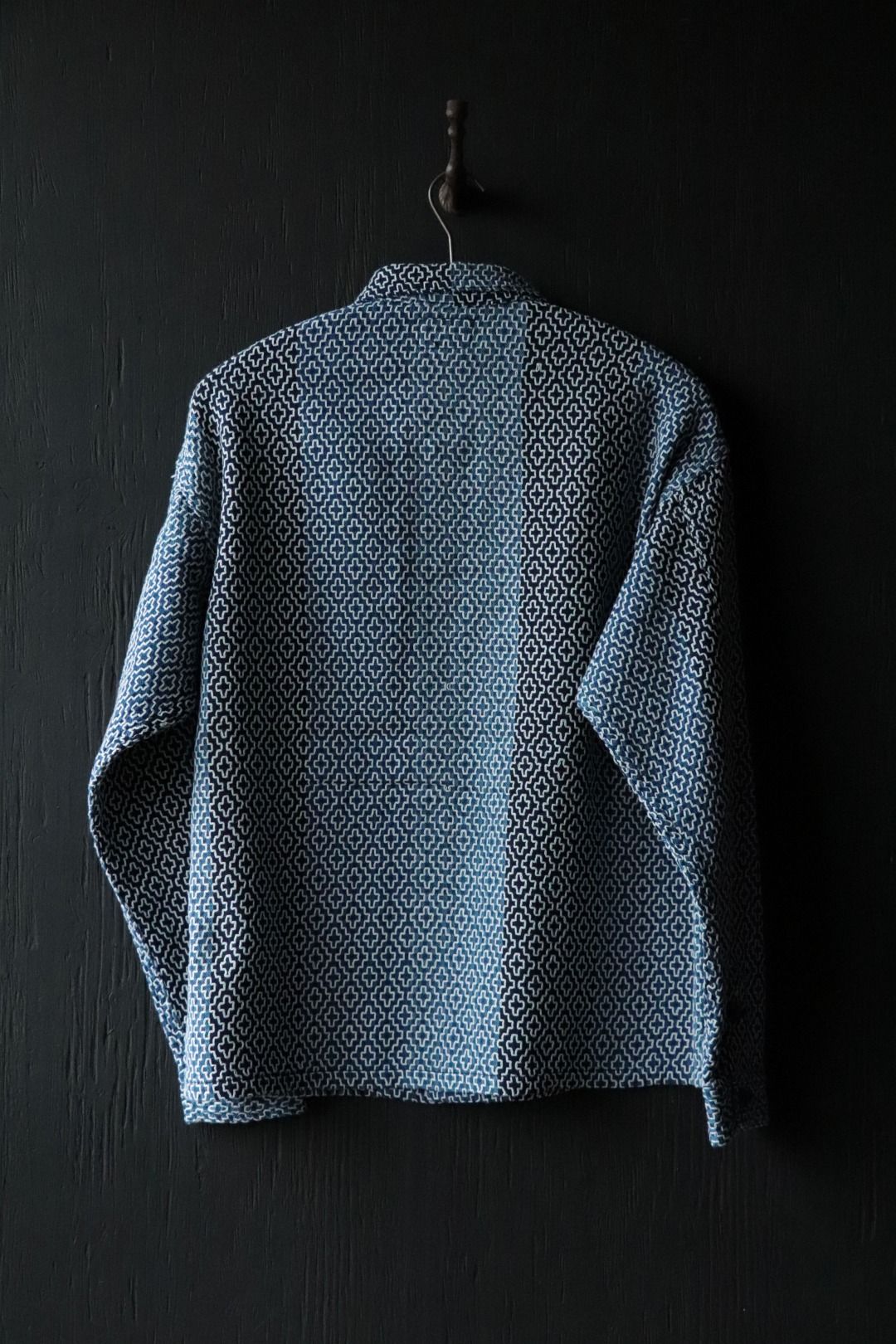 “SASHIKO” INDIGO CROSS NAVAJO SHIRT / INDIGO