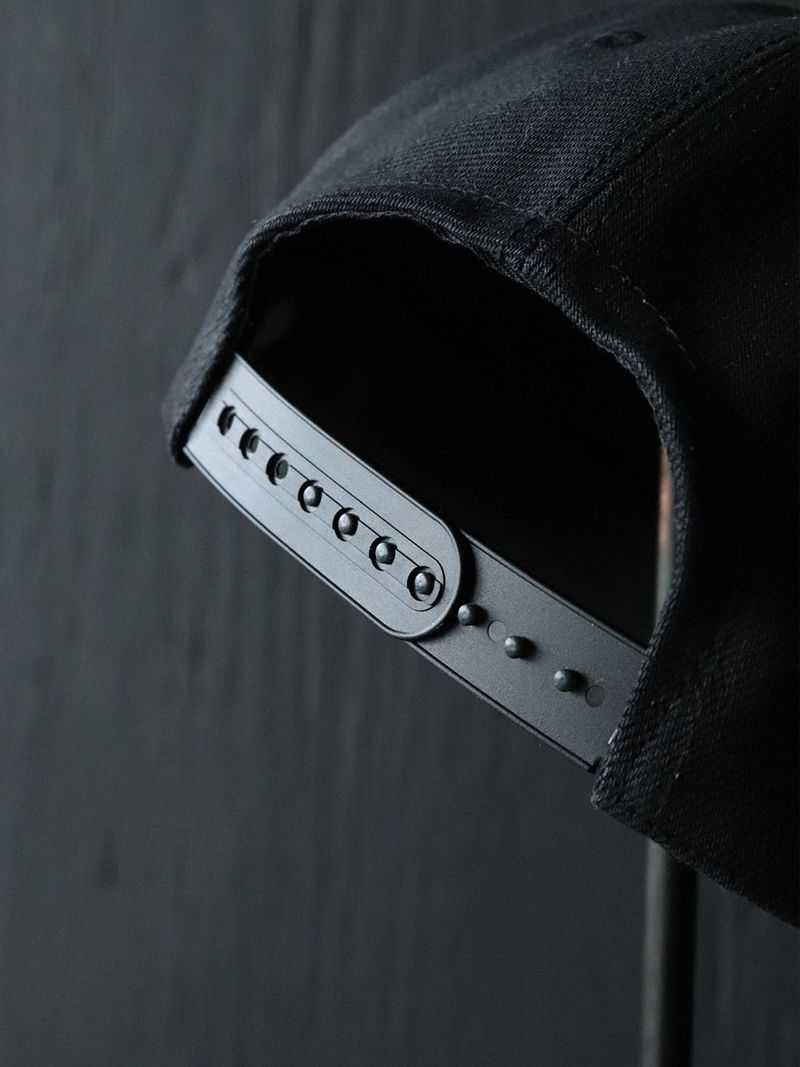BLACK DENIM TRUCKER CAP (DEEP BLACK)
