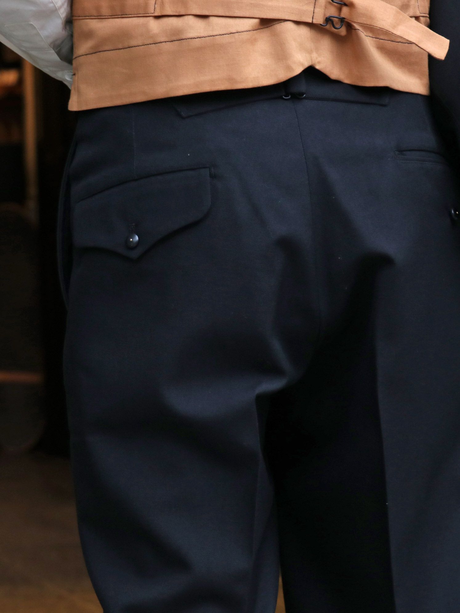 ARMY SERGE BUTLER PANTS (MIDNIGHT BLACK)