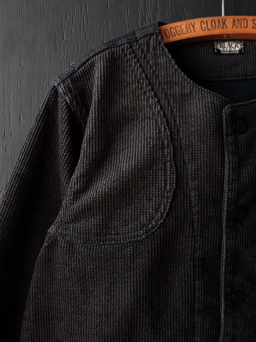 RIPPLE CORD AIM JACKET (CHARCOAL BLACK)