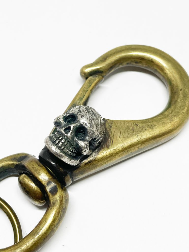 Brass Skull Key Ring