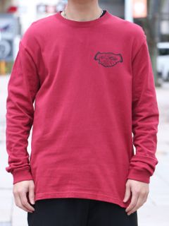 オリジナル ブリーチロングスリーブTシャツ(バーガンディ) / ORIGNAL HEAVY OZ BLEACH L/S TEE  (BURGUNDY)