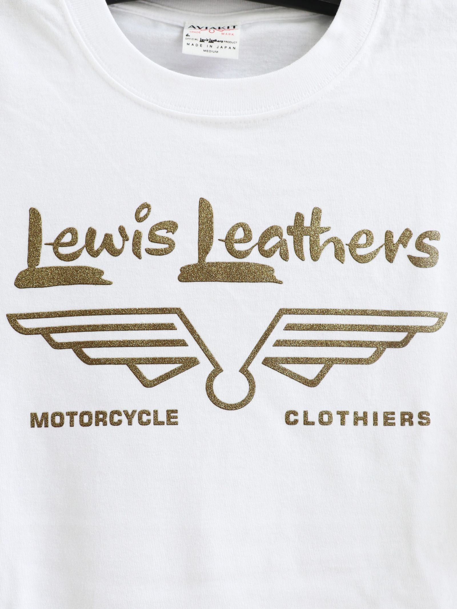 【即日発送可能】LEWIS LEATHERS "GOLD WING" T-SHIRTS (WHITE)