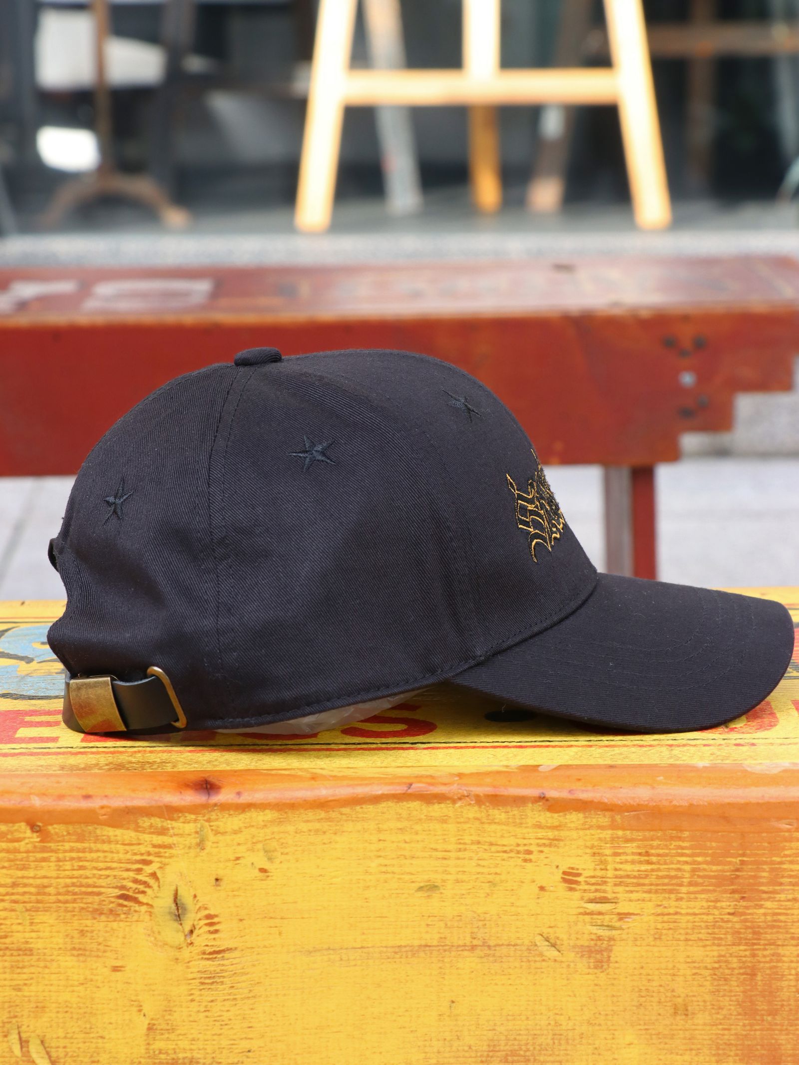SKANDA カーブバイザーミドルキャップ / SKANDA Curve Visor Middle Cap (BLACK×BLACKSTAR)
