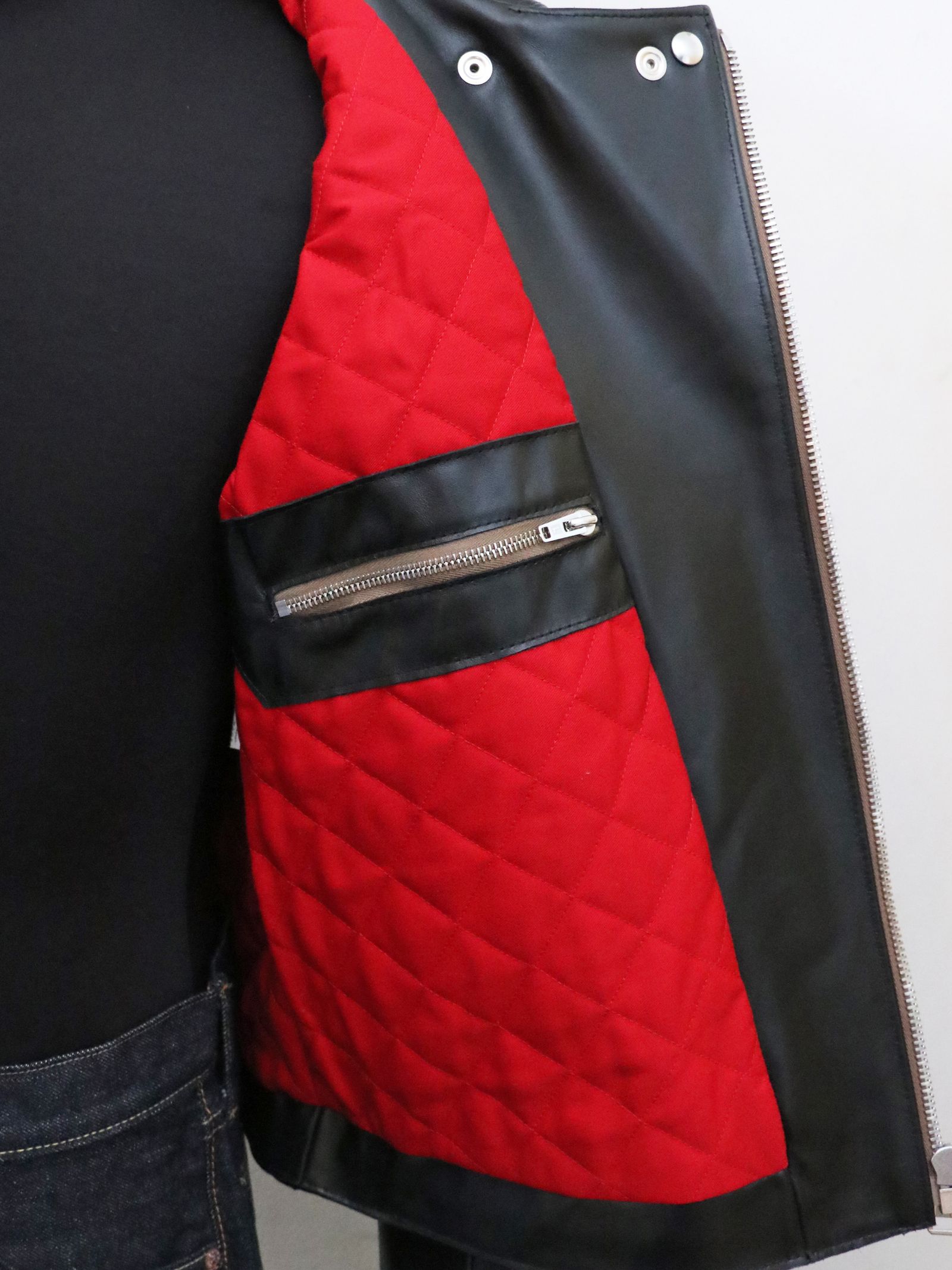 【受注オーダー】メンフィズジャケット (ホースハイド×レッドキルティング) / MEMPHIS JACKET (#723) (HORSE / RED QUILT)