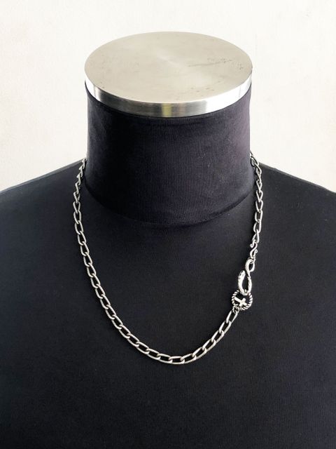 SNAKE & CROSS NECKLACE CHAIN 50cm (SILVER925)