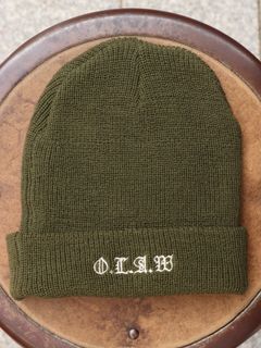 O.L.A.W EMBROIDERY KNIT CAP (OLIVE)