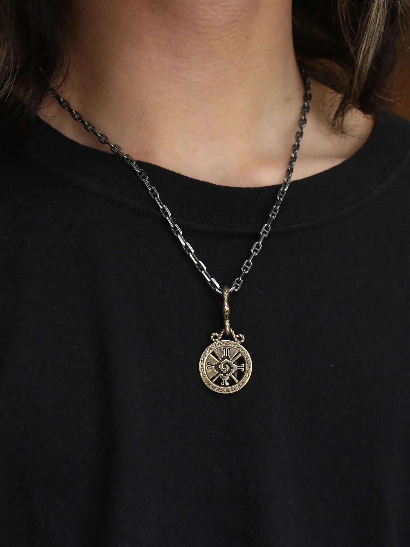 HUNABU-KU & EAGLE SNAKE NECK TOP (BRASS)